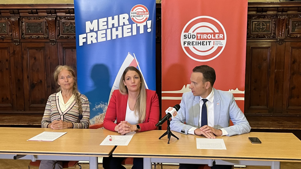 Süd-Tiroler Freiheit Pressekonferenz