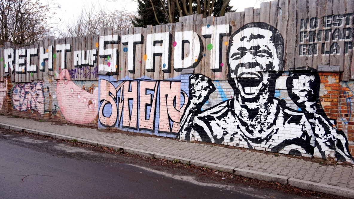 Recht auf Stadt Graffiti