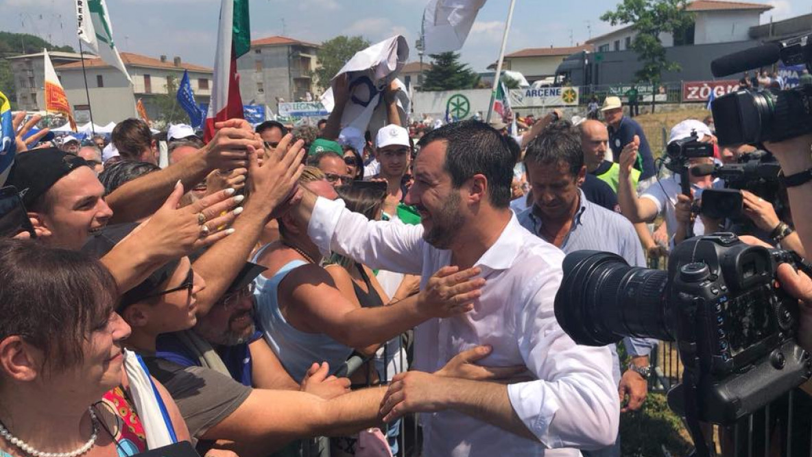 Matteo Salvini unter Lega-Anhängern