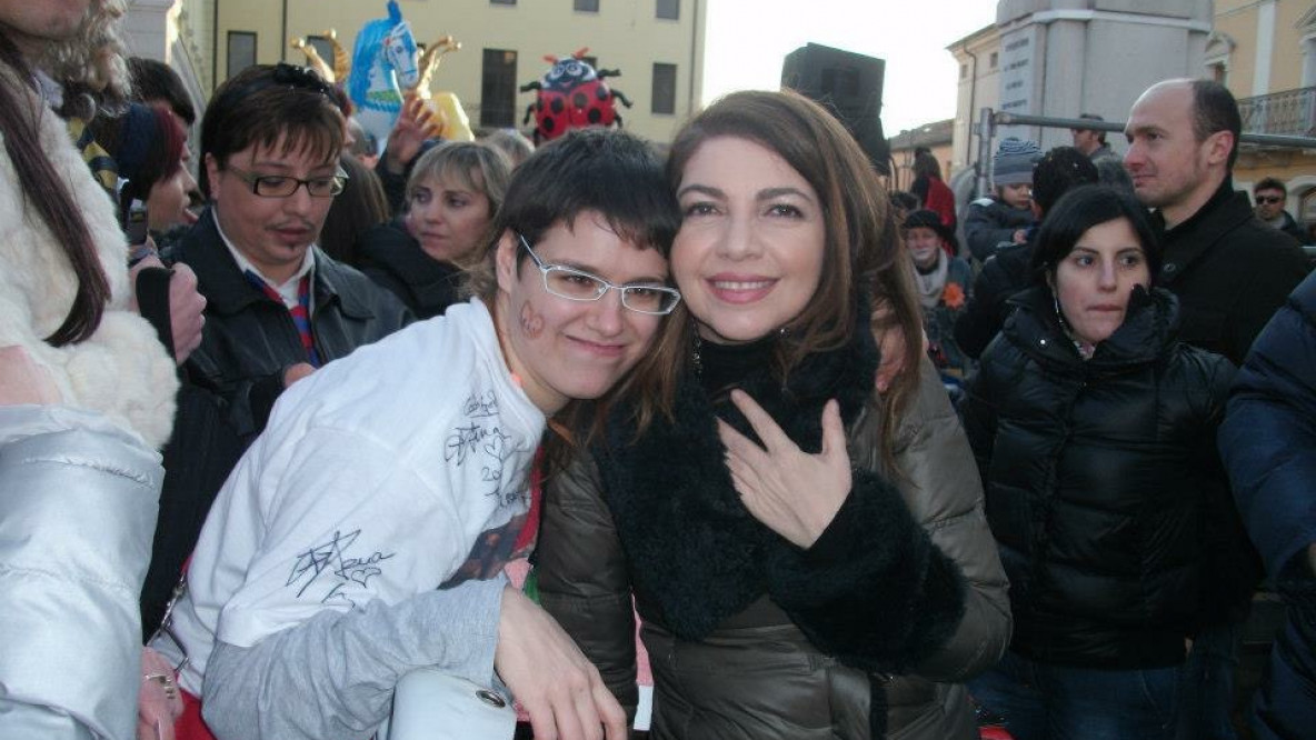Antonella Pollinzi con Cristina D'Avena