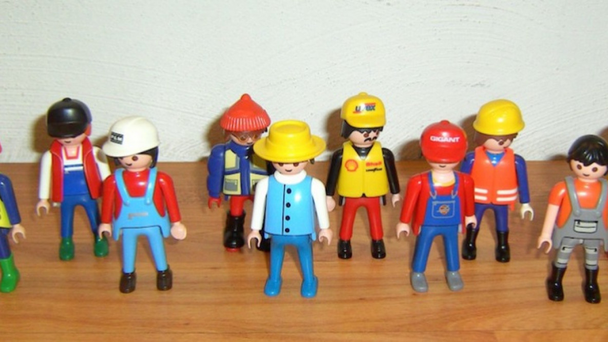 Playmobil-Arbeiter