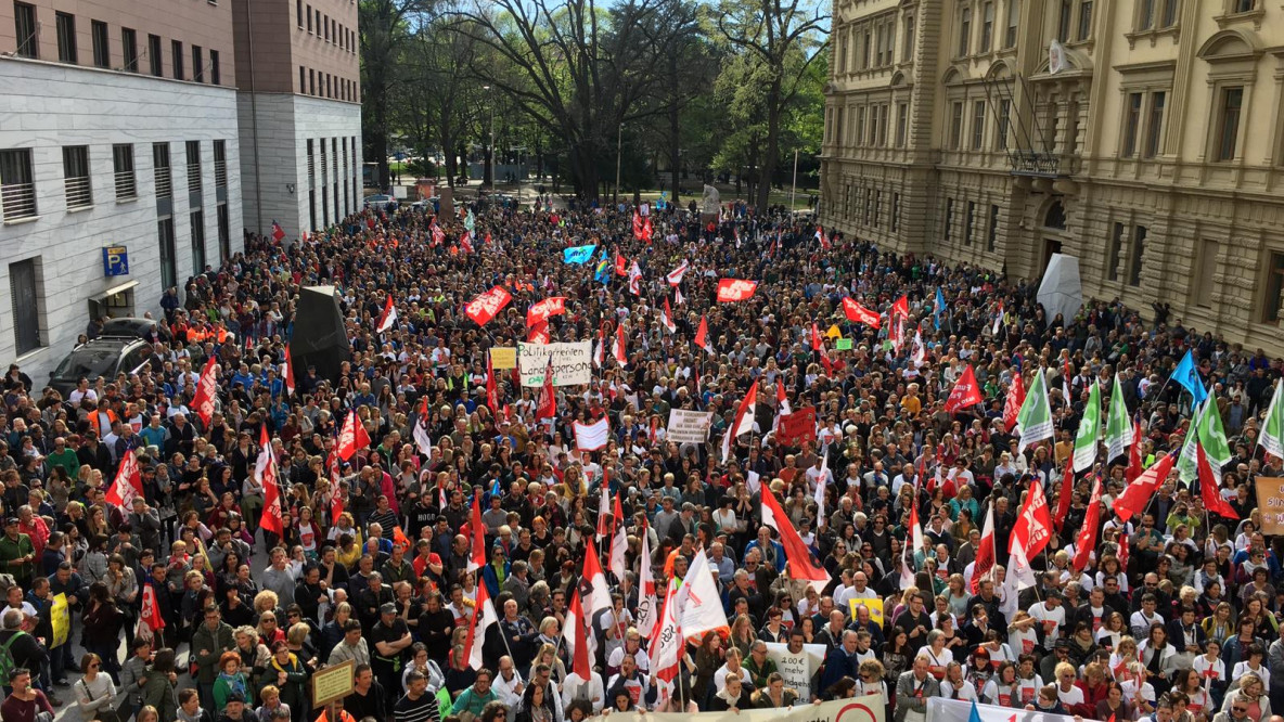 Protest am 10. April