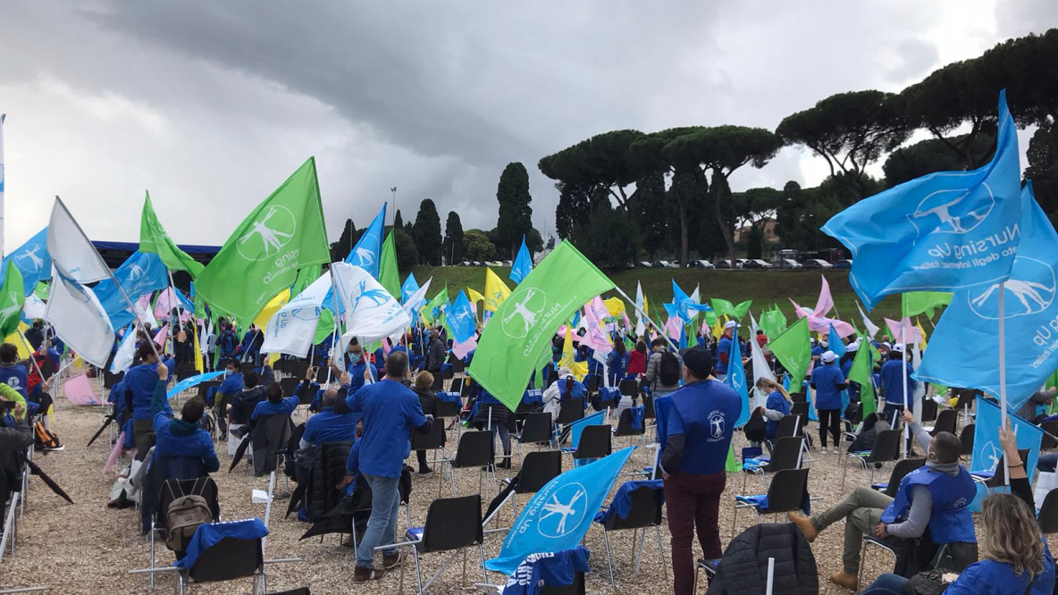 Protesta infermieri Roma