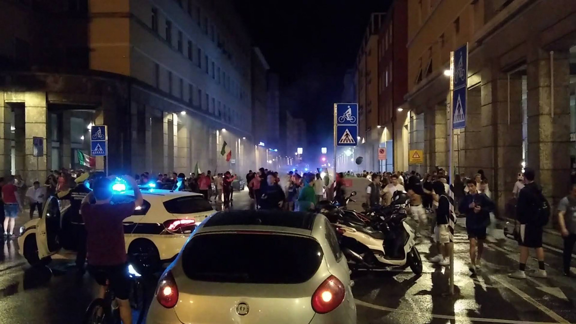 Tensione in Corso Libertà, Italia-Austria, 26 giugno 2021