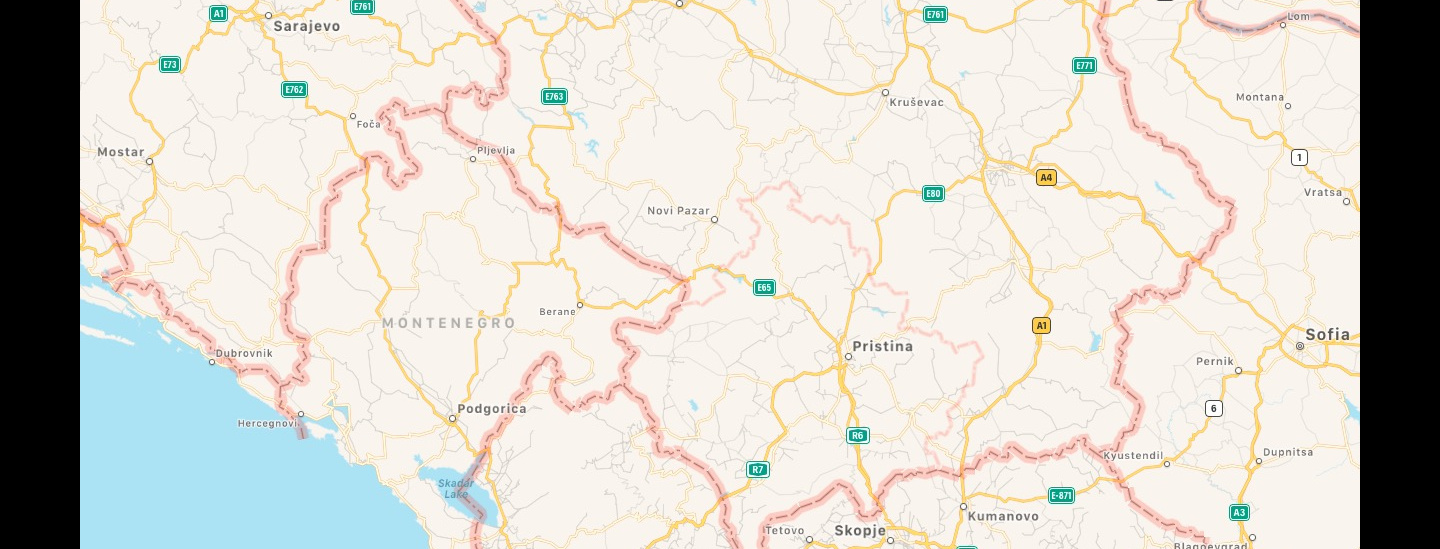 Karte Balkan Apple Maps