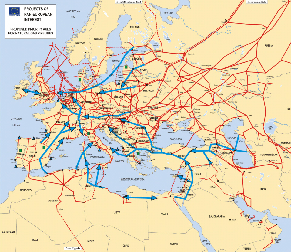  „Europas Gasnetzwerk“ (aus: Green Book EU 2006)