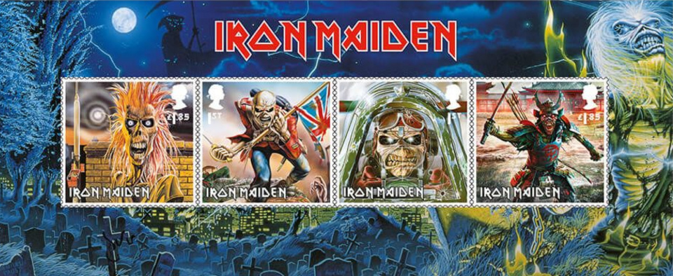 Anerkennung von unerwarteter Seite: Iron Maiden bekommen ihre eigenen Briefmarken.