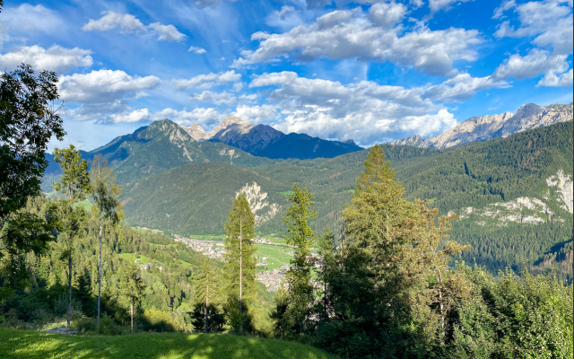 Das Tal von Primiero - rechts die Gipfel der Vette Feltrine
